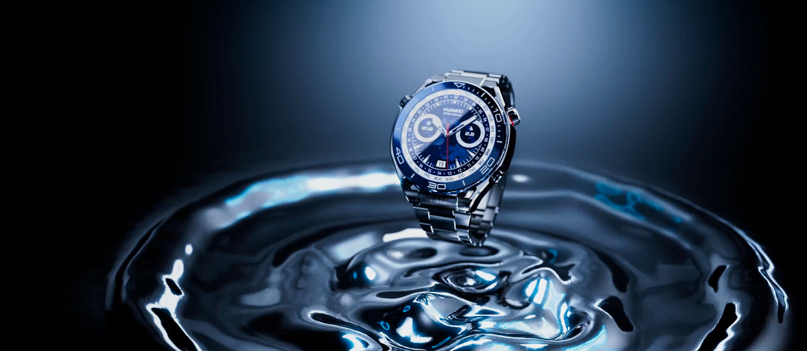 Išmanusis laikrodis Huawei Watch Ultimate Expedition, Sidabrinės ir juodos spalvos korpusas su juodu dirželiu aprašymas - Prekės nuotrauka