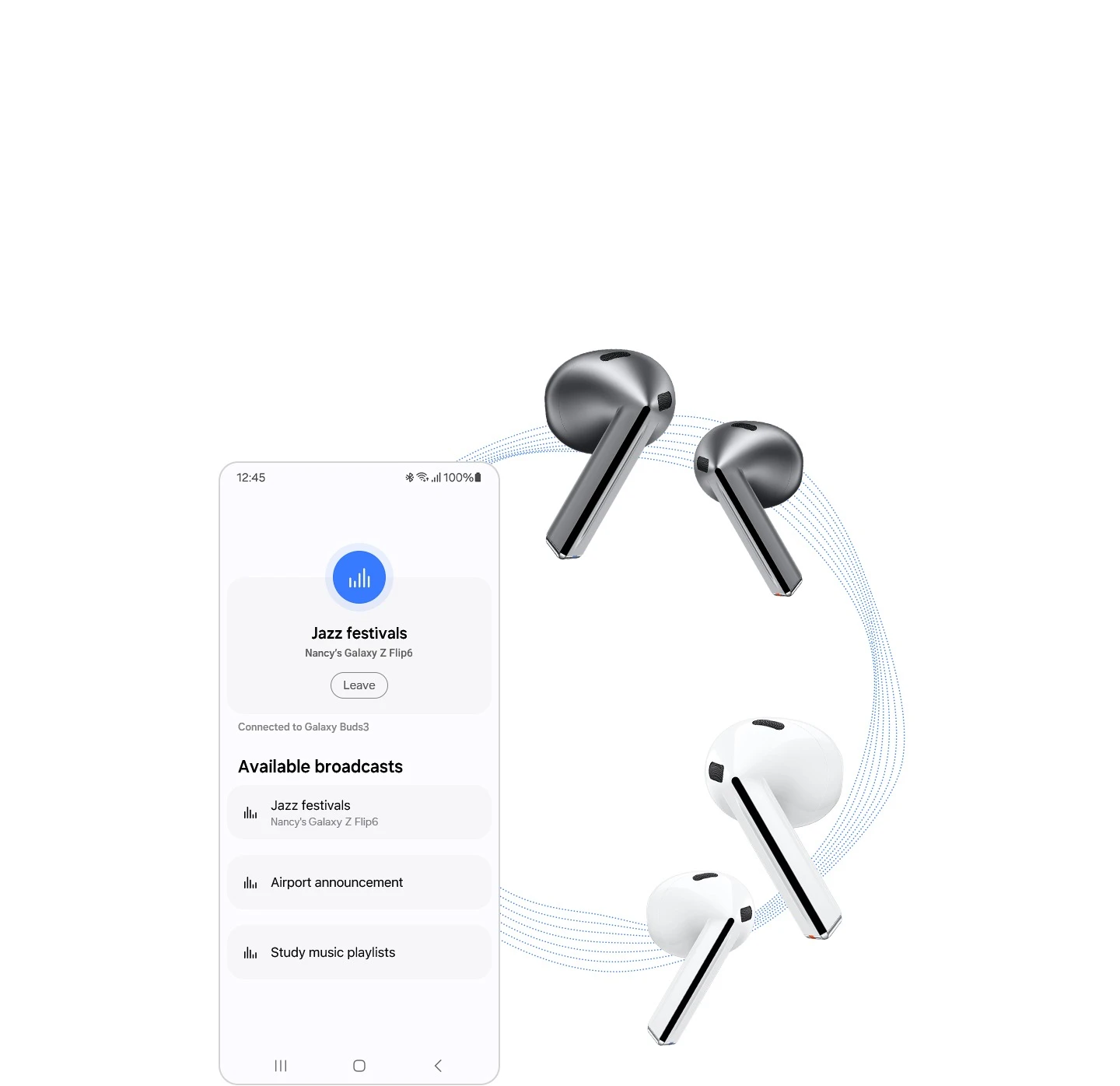 R530NZA Samsung Galaxy Buds 3 Sidabrinis aprašymas - Prekės nuotrauka