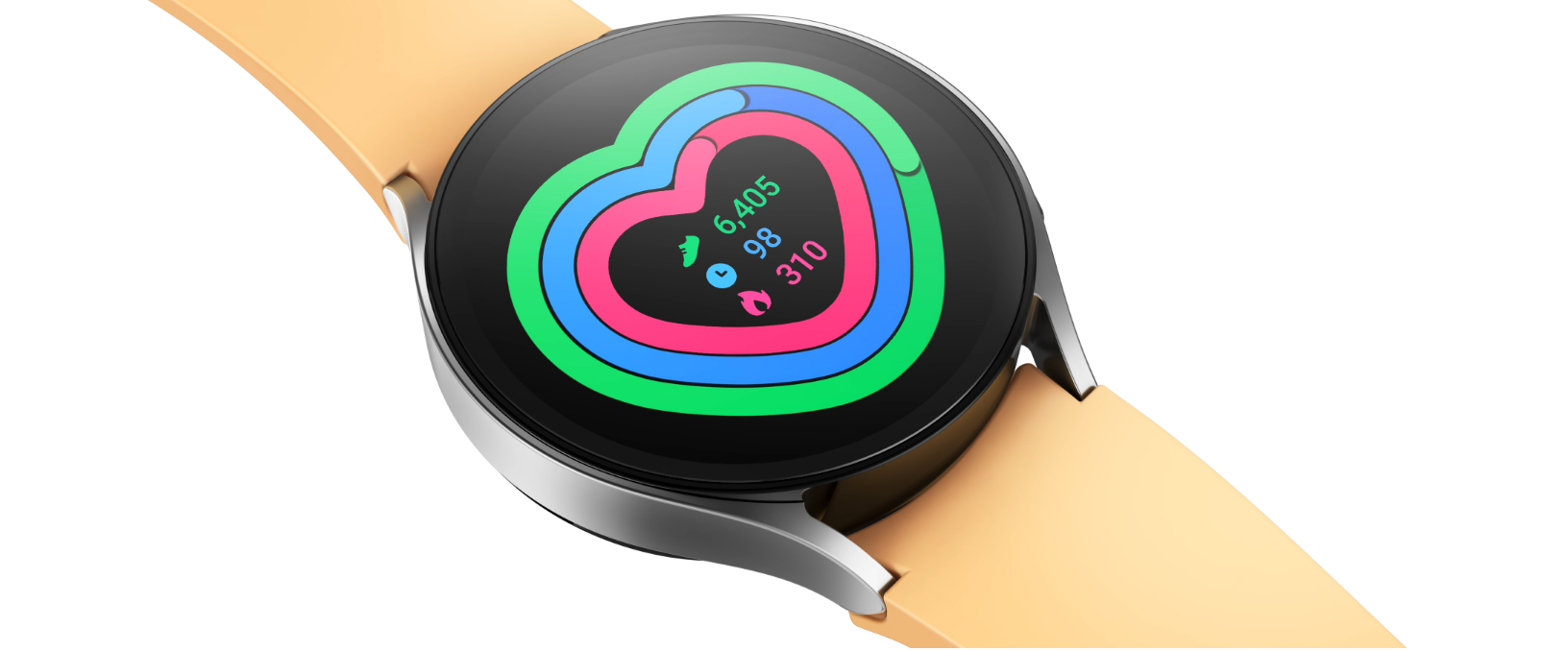 Išmanusis laikrodis Samsung Galaxy Watch 6 BT, 40 mm, auksinės spalvos korpusas su kreminės spalvos dirželiu aprašymas - Prekės nuotrauka