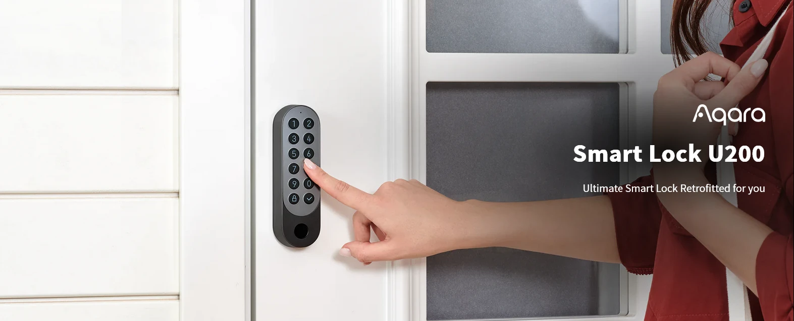 Aqara Smart Lock U200 išmanioji durų spyna, juoda (EL-D02D-B) aprašymas - Prekės nuotrauka