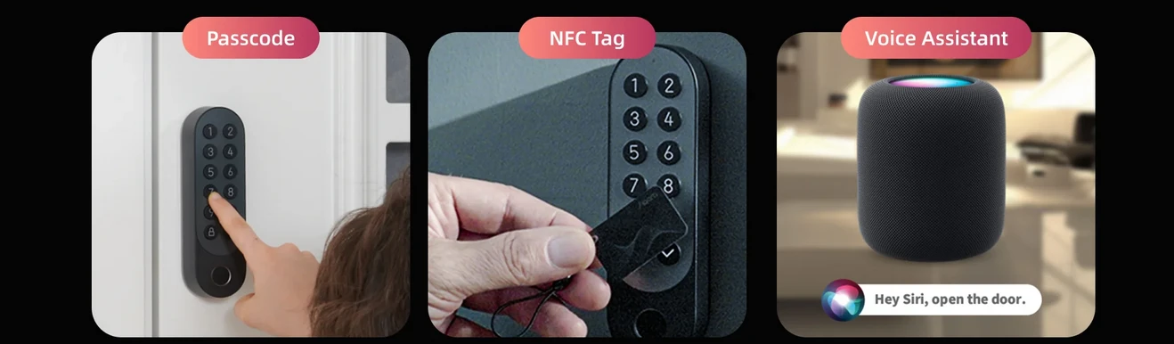 Aqara Smart Lock U200 išmanioji durų spyna, juoda (EL-D02D-B) aprašymas - Prekės nuotrauka