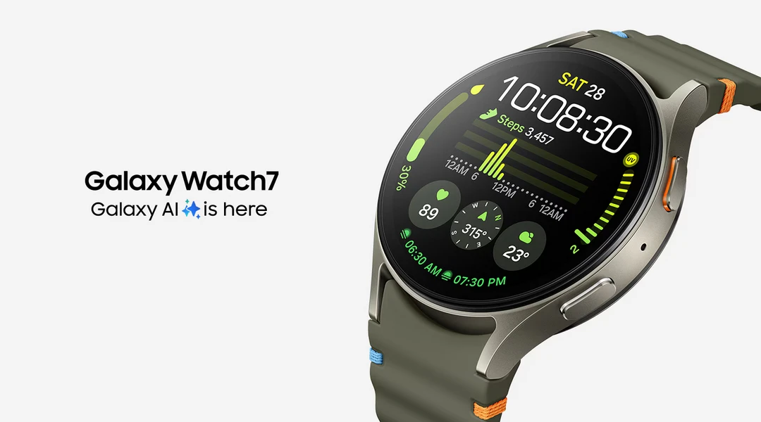 Išmanusis laikrodis Samsung Galaxy Watch 7 44mm,  Sidabrinės spalvos aprašymas - Prekės nuotrauka
