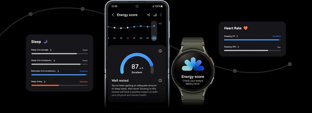 Išmanusis laikrodis Samsung Galaxy Watch 7 44mm,  Sidabrinės spalvos aprašymas - Prekės nuotrauka