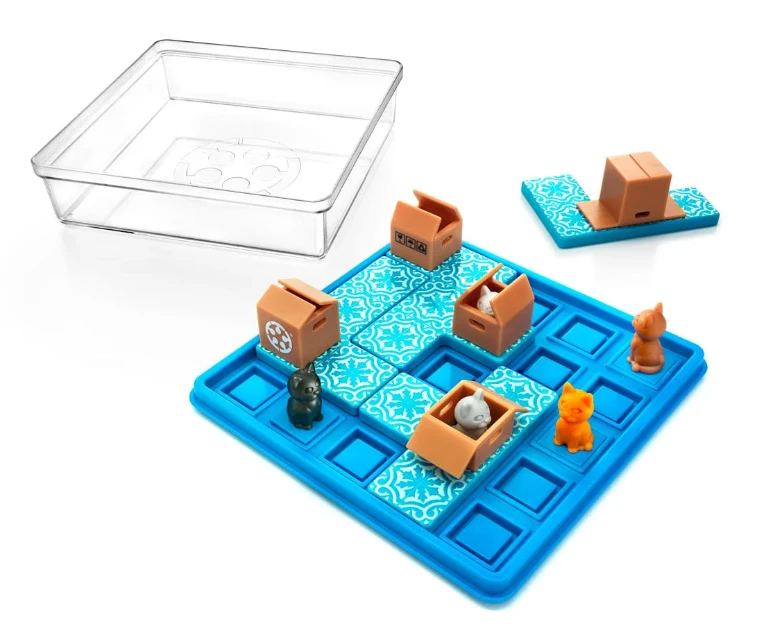 Loginis stalo žaidimas Smart Games Cats & Boxes (anglų k.) aprašymas - Prekės nuotrauka