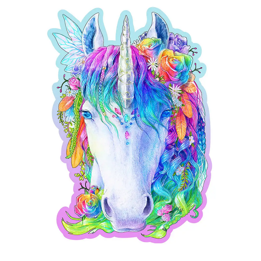 Medinė dėlionė Woodencity Stylish Unicorn, 150 detalių aprašymas - Prekės nuotrauka