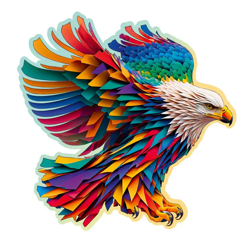 Hobilt Medinė dėlionė Woodencity Bright Eagle, 250 detalių aprašymas - Prekės nuotrauka