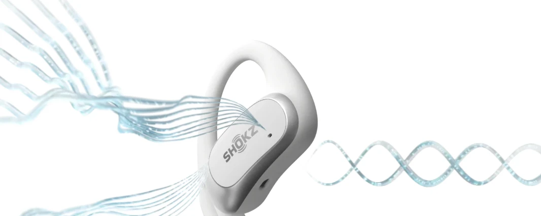 Ausinės Shokz OpenFit Air, Baltos spalvos aprašymas - Prekės nuotrauka