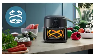 Gruzdintuvė Philips Airfryer 1000 Series NA120/00, 4.2 L aprašymas - Prekės nuotrauka