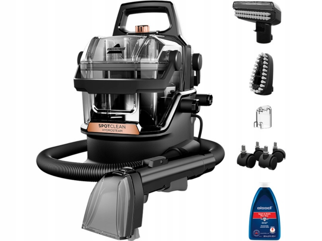 Kilimų ir apmušalų valymo įrenginys BISSELL SpotClean HydroSteam Pro, 1000 W aprašymas - Prekės nuotrauka