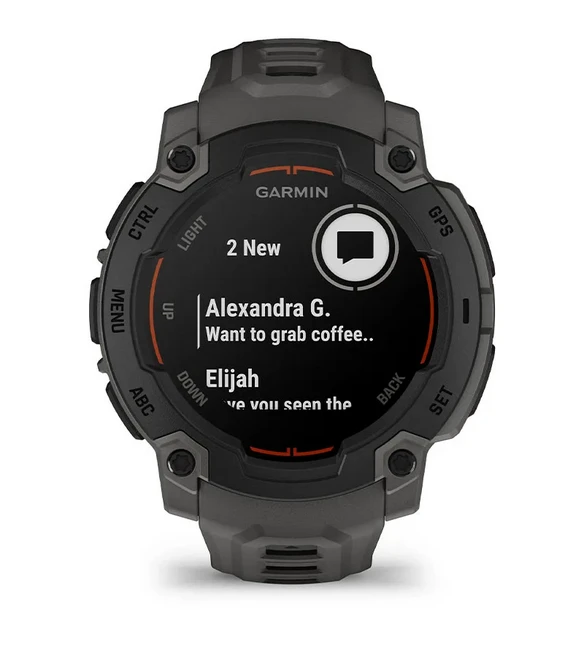 Išmanusis laikrodis Garmin Instinct E, 40 mm Juodas su anglies spalvos dirželiu aprašymas - Prekės nuotrauka