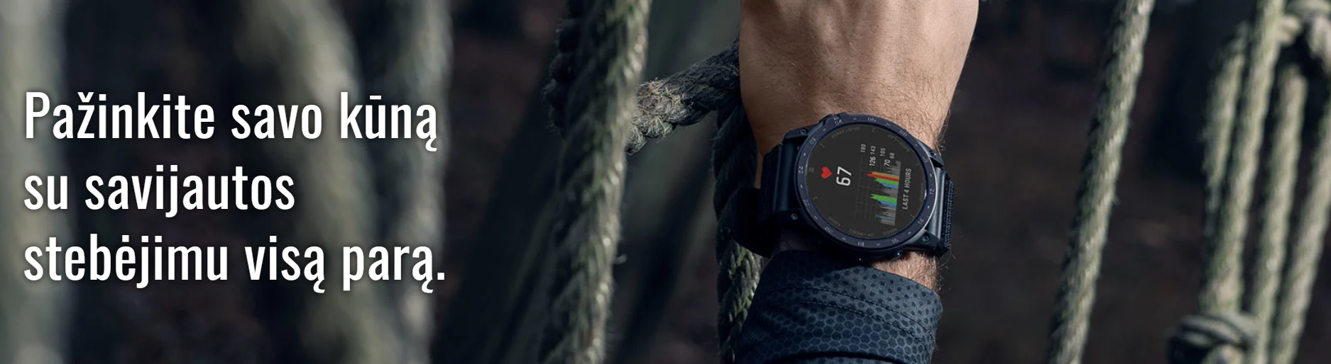 Išmanusis laikrodis Garmin Tactix 7 Amoled Edition. Aukštos klasės taktinis GPS laikrodis su adaptyviu spalviniu ekranu aprašymas - Prekės nuotrauka