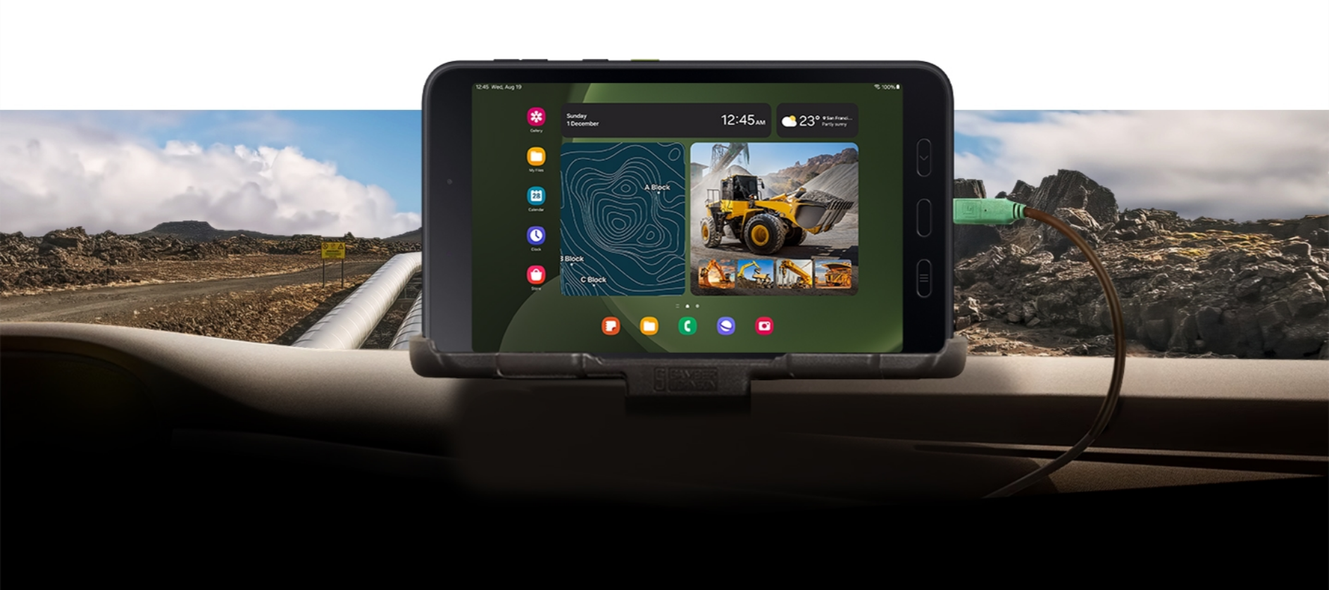 Planšetinis kompiuteris Samsung Galaxy Tab Active5, Žalios spalvos aprašymas - Prekės nuotrauka