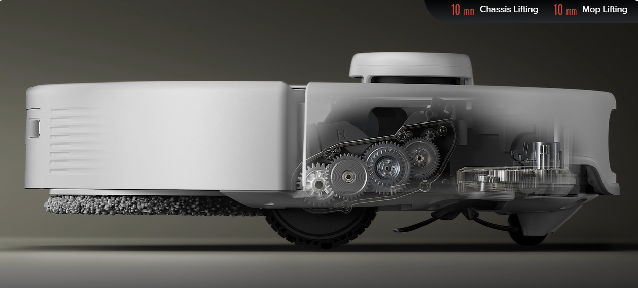 Dulkių siurblys - robotas Roborock Qrevo Curv, Baltas aprašymas - Prekės nuotrauka