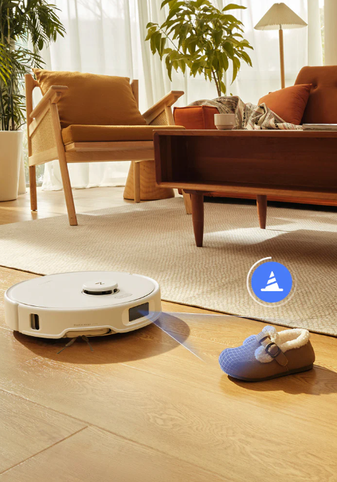 Dulkių siurblys - robotas Roborock Qrevo Curv, Baltas aprašymas - Prekės nuotrauka