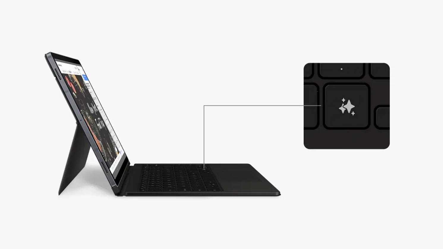 Dėklas Samsung Galaxy Tab S10+/S9+/S9 FE+, Baltos spalvos aprašymas - Prekės nuotrauka
