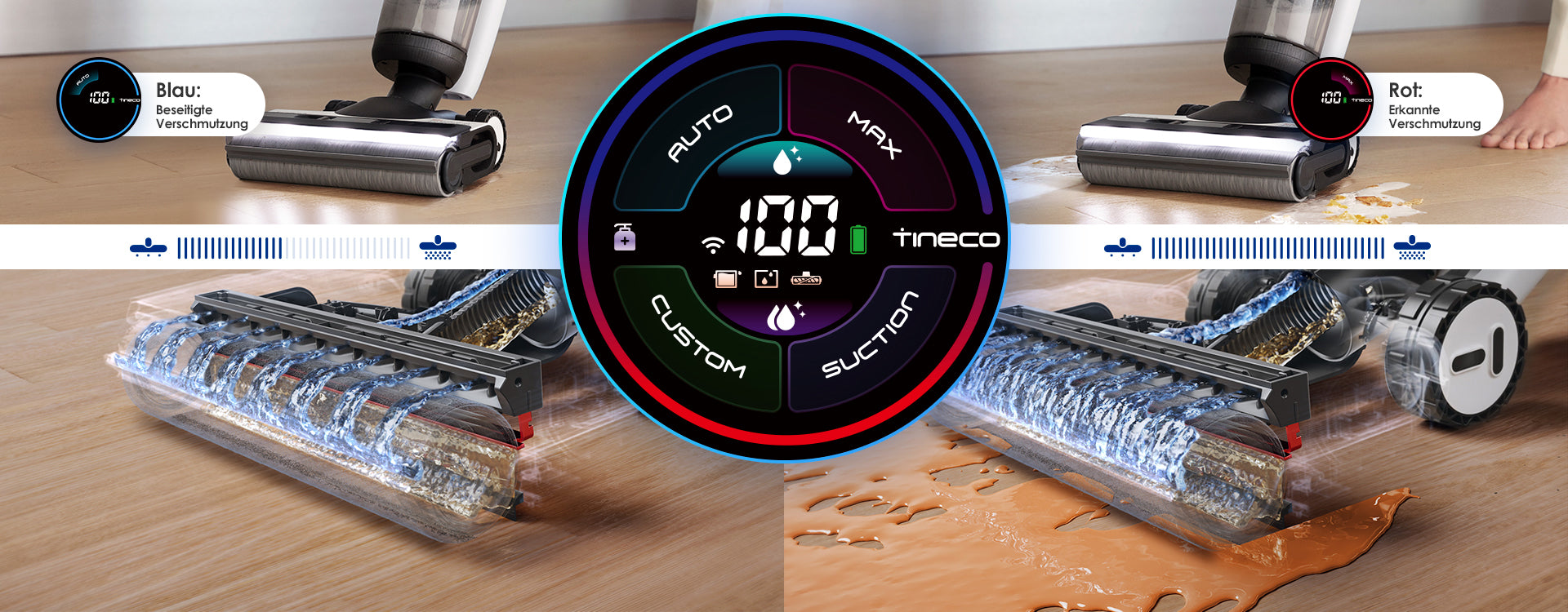 Dulkių siurblys Tineco Floor One S7 Flashdry Pet, Juodos spalvos aprašymas - Prekės nuotrauka