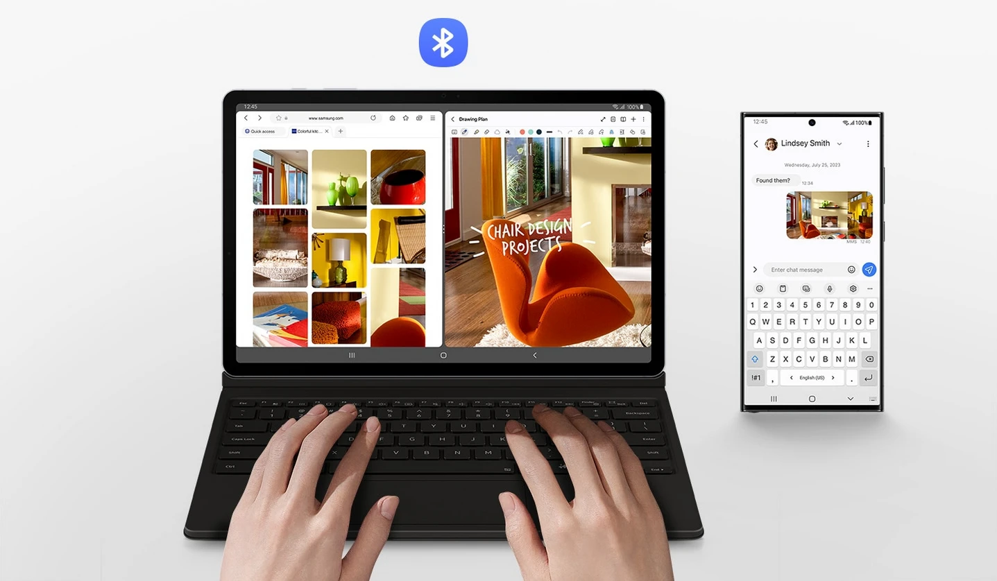 Dėklas Samsung Galaxy Tab S10+/S9+/S9 FE+, Baltos spalvos aprašymas - Prekės nuotrauka