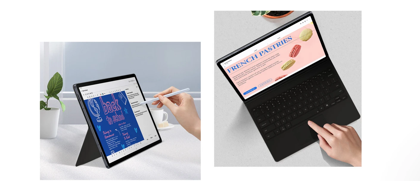 Dėklas Samsung Galaxy Tab S10+/S9+/S9 FE+, Baltos spalvos aprašymas - Prekės nuotrauka