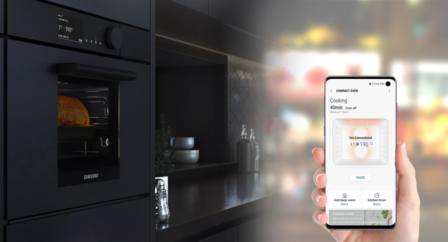 Orkaitė Samsung Infinite Compact Oven - NQ50T8939BK, Pilkos spalvos aprašymas - Prekės nuotrauka