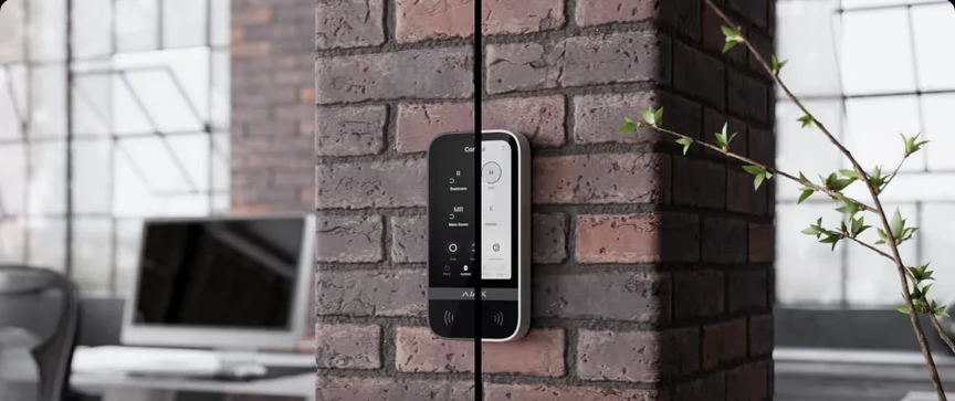 Signalizacijos Klaviatūra Ajax Keypad TouchScreen ASP, Baltos spalvos aprašymas - Prekės nuotrauka
