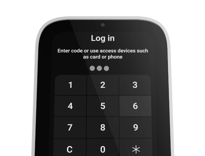 Signalizacijos Klaviatūra Ajax Keypad TouchScreen ASP, Baltos spalvos aprašymas - Prekės nuotrauka