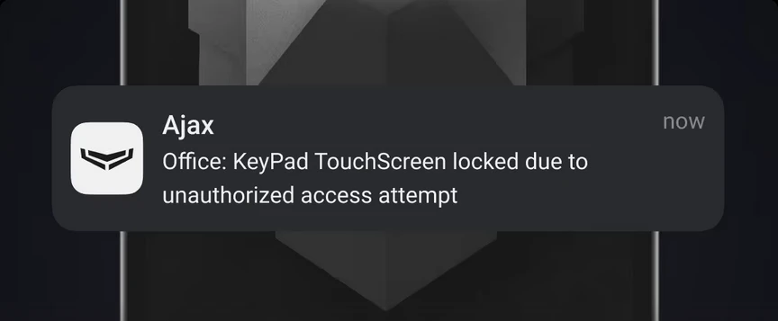 Signalizacijos Klaviatūra Ajax Keypad TouchScreen ASP, Baltos spalvos aprašymas - Prekės nuotrauka
