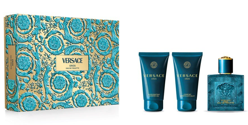 Kvepalų rinkinys vyrams Versace Eros (EDT 50 ml, dušo želė 50 ml, balzamas po skutimosi 50 ml) aprašymas - Prekės nuotrauka
