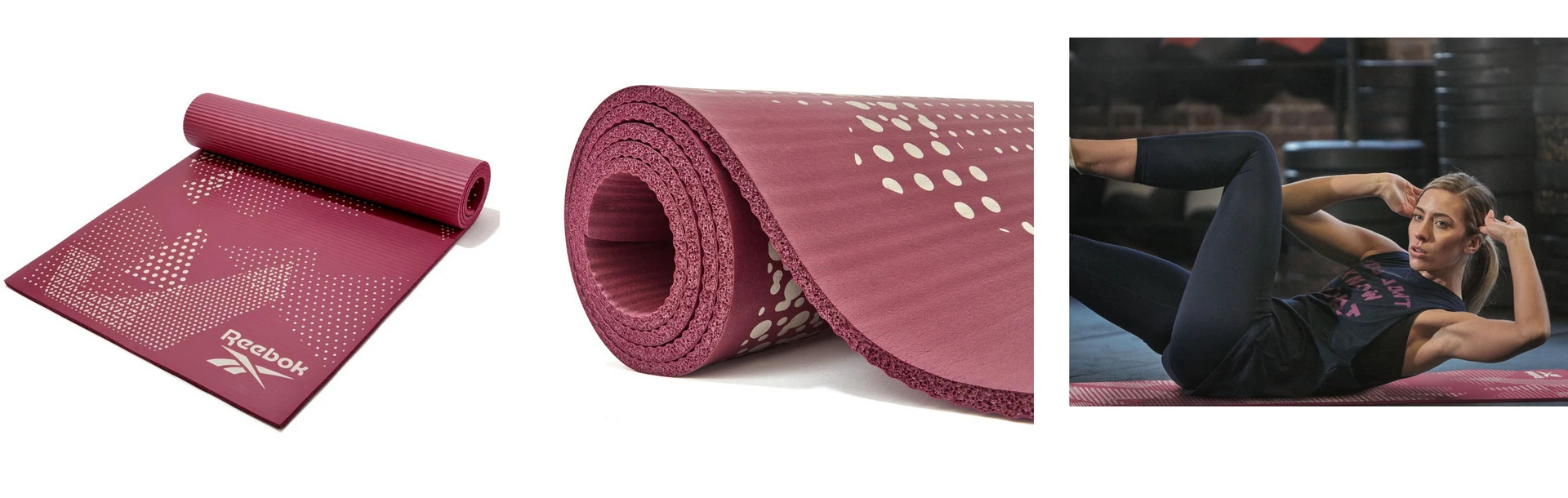 Treniruočių kilimėlis REEBOK RAMT-12236MN, 173x61x0,7cm (Rausvos spalvos) aprašymas - Prekės nuotrauka