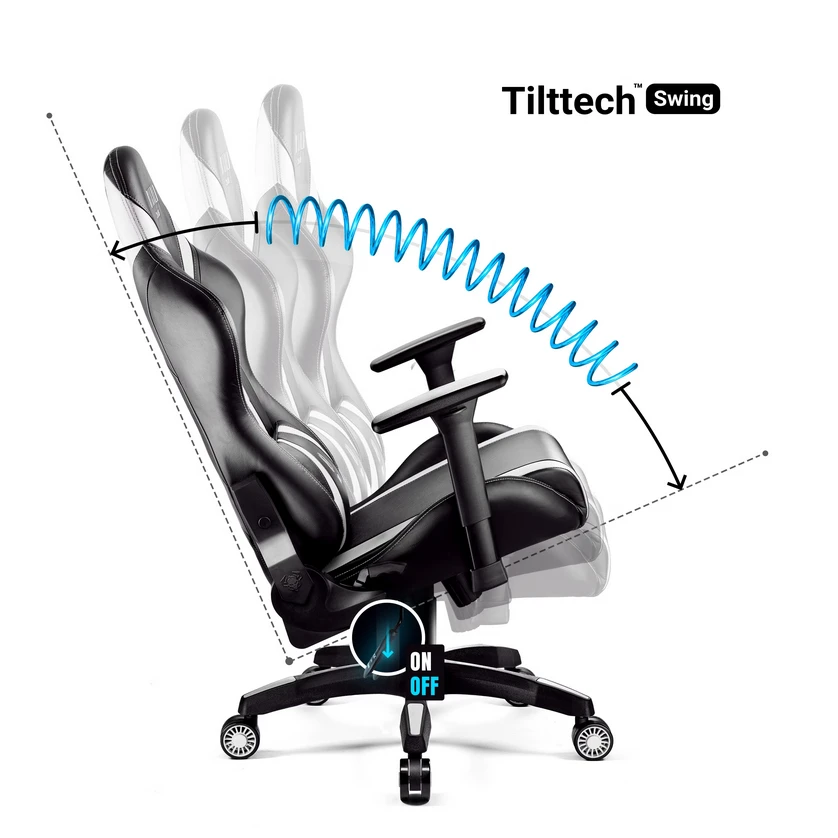 Žaidimų kėdė Diablo X-Horn 2.0 Gaming Chair Normal, Juodos/Baltos aprašymas - Prekės nuotrauka