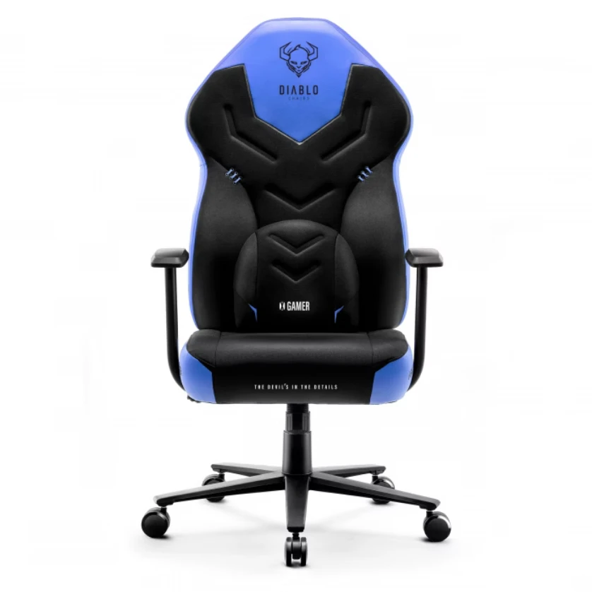 Žaidimų kėdė Diablo X-Gamer, Mėlynos/Juodos spalvos aprašymas - Prekės nuotrauka