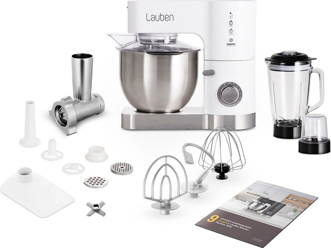 Virtuvinis kombainas Lauben 1200WT, Baltos spalvos (1200W) aprašymas - Prekės nuotrauka