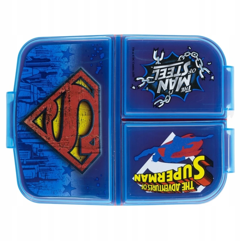 Pietų dėžutė STOR Multi Box  Superman, Mėlynos spalvos aprašymas - Prekės nuotrauka