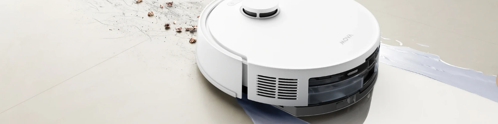 Dulkių siurblys - robotas Mova E20, Juodas aprašymas - Prekės nuotrauka