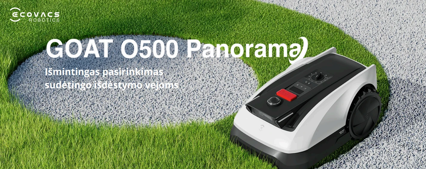 Belaidis vejos pjovimo robotas Ecovacs GOAT 0500 Panorama aprašymas - Prekės nuotrauka