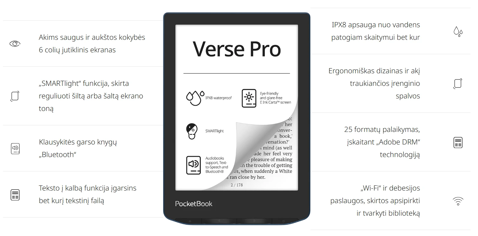 Elektroninė skaityklė Pocketbook Verse Pro 6