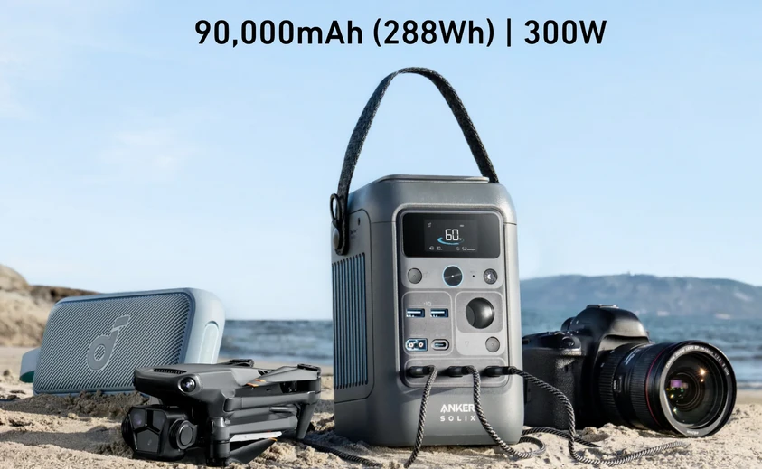 Anker SOLIX C300X DC nešiojama elektros energijos stotis 288 Wh | 300 W aprašymas - Prekės nuotrauka