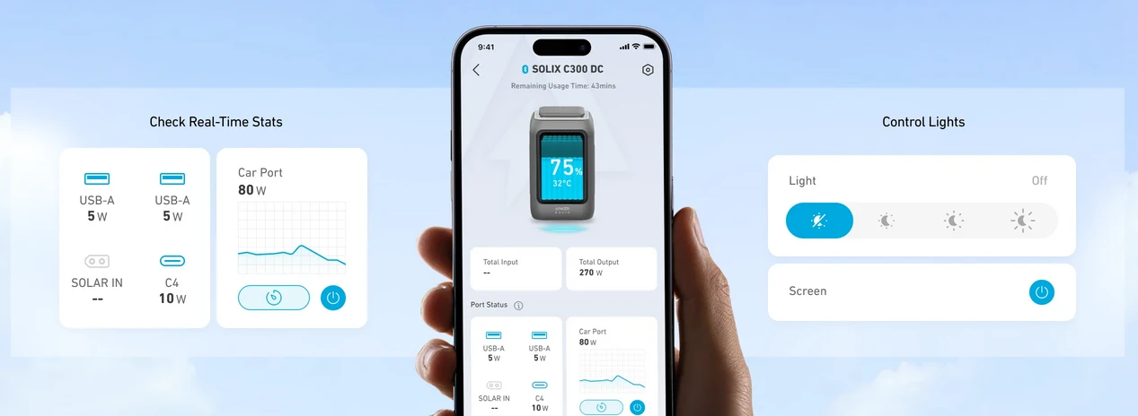 Anker SOLIX C300X DC nešiojama elektros energijos stotis 288 Wh | 300 W aprašymas - Prekės nuotrauka