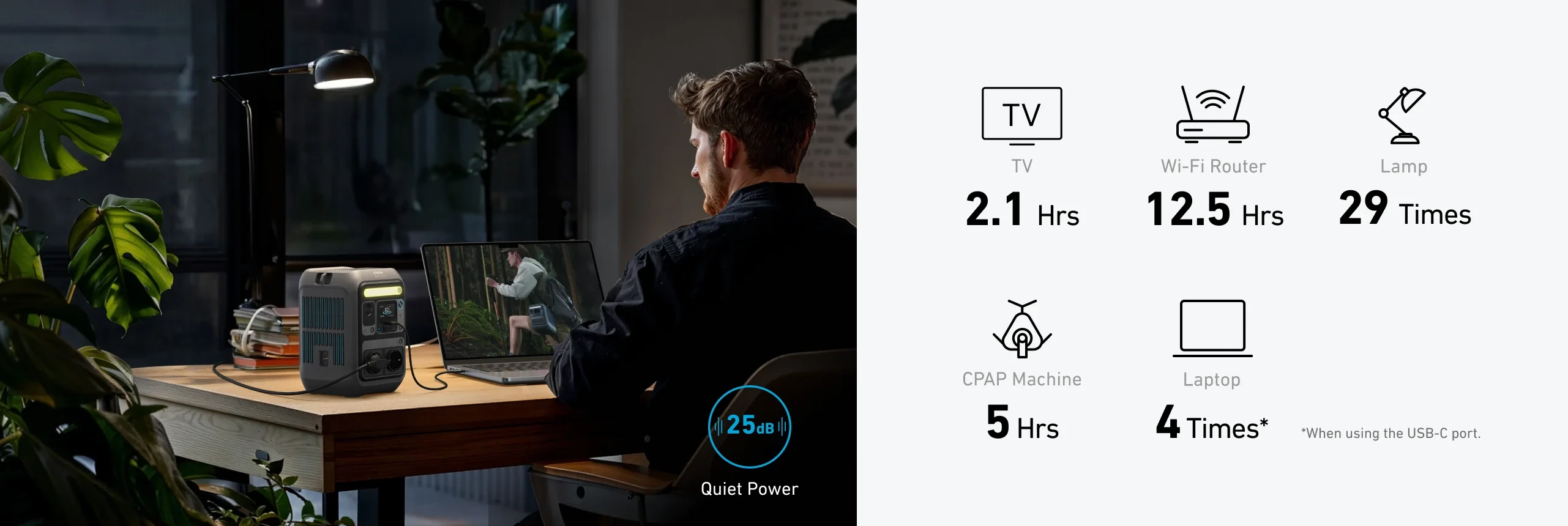 Anker SOLIX C300X nešiojama elektros energijos stotis 288 Wh | 300 W aprašymas - Prekės nuotrauka