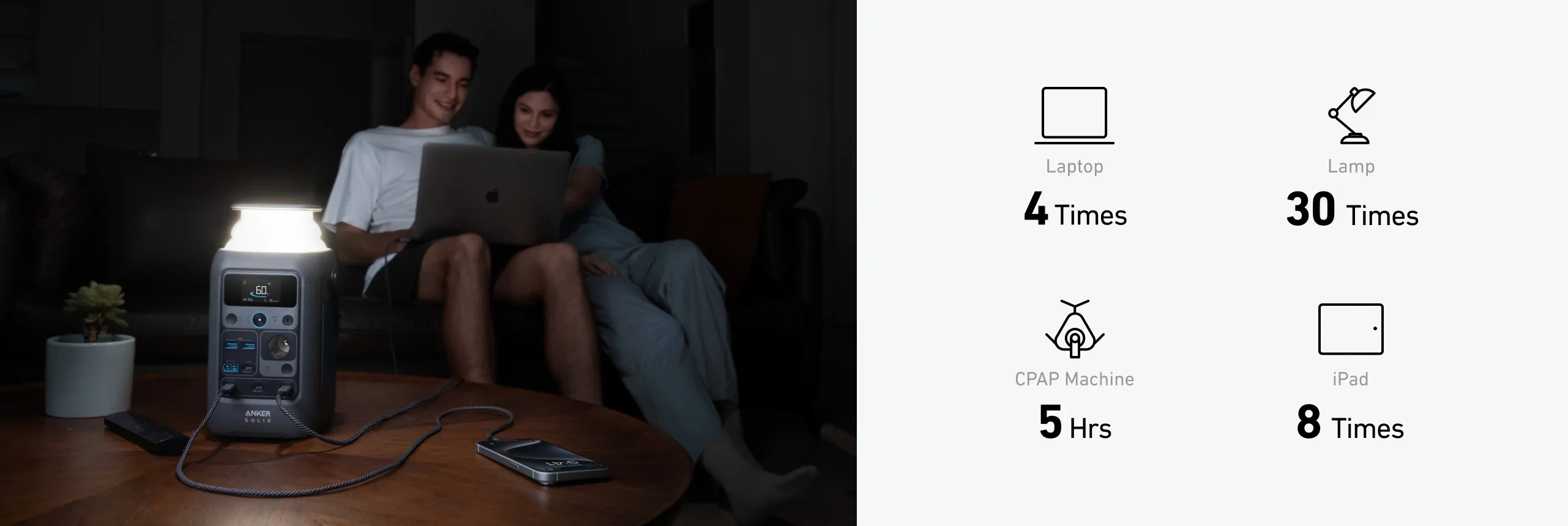 Anker SOLIX C300X DC nešiojama elektros energijos stotis 288 Wh | 300 W aprašymas - Prekės nuotrauka