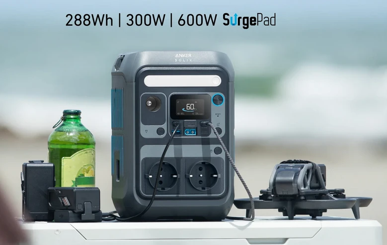 Anker SOLIX C300X nešiojama elektros energijos stotis 288 Wh | 300 W aprašymas - Prekės nuotrauka