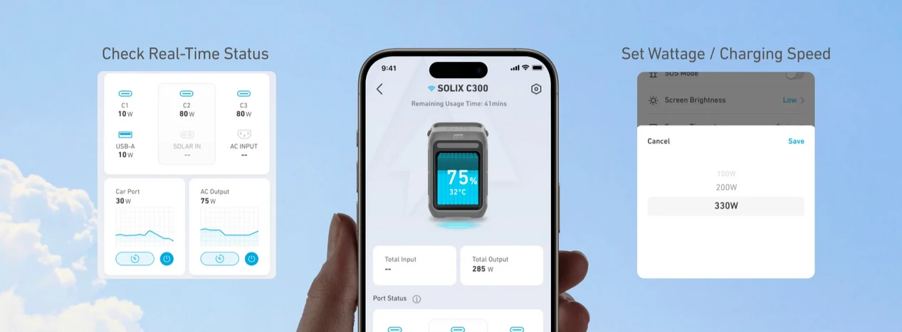 Anker SOLIX C300X nešiojama elektros energijos stotis 288 Wh | 300 W aprašymas - Prekės nuotrauka
