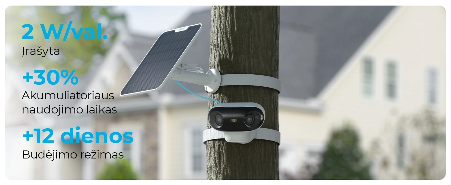 Akumuliatorinė kamera Reolink Argus B740X, 4K, 180°, Wi-Fi 6 aprašymas - Prekės nuotrauka