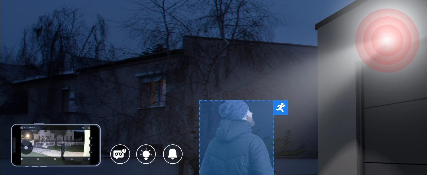 Išmani lauko apsaugos kamera Reolink Lumus Series E430 su apšvietimu, 2K, Wi-Fi aprašymas - Prekės nuotrauka