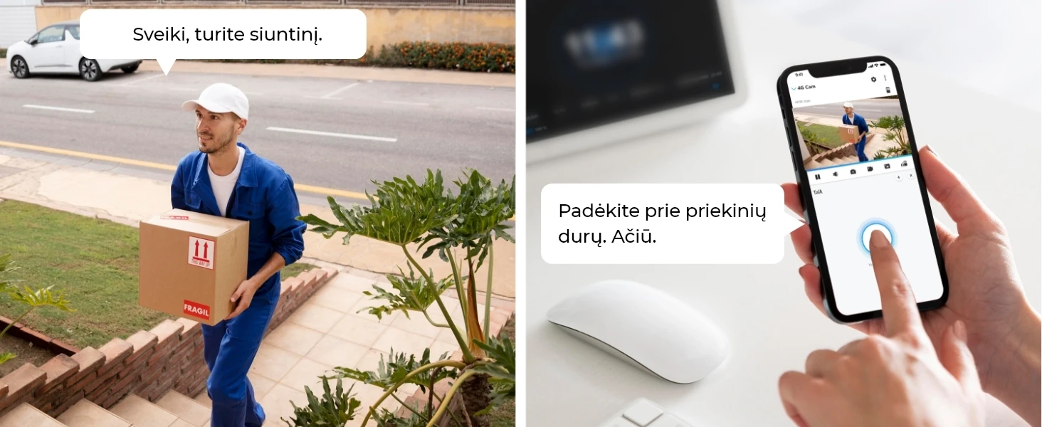 Akumuliatorinė kamera Reolink Argus Series B350, 8 MP, Wi-Fi, microSD aprašymas - Prekės nuotrauka