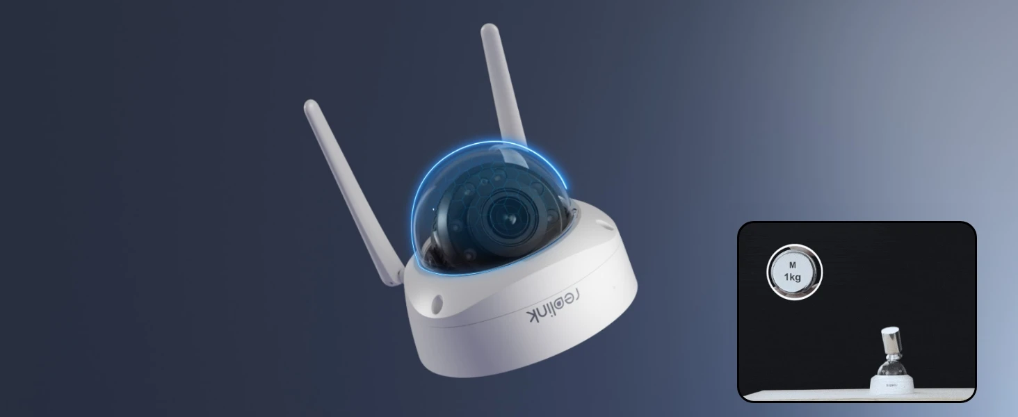 Išmani vandalams atspari lauko apsaugos kamera Reolink W437 su apšvietimu, 8 MP, IP67 aprašymas - Prekės nuotrauka