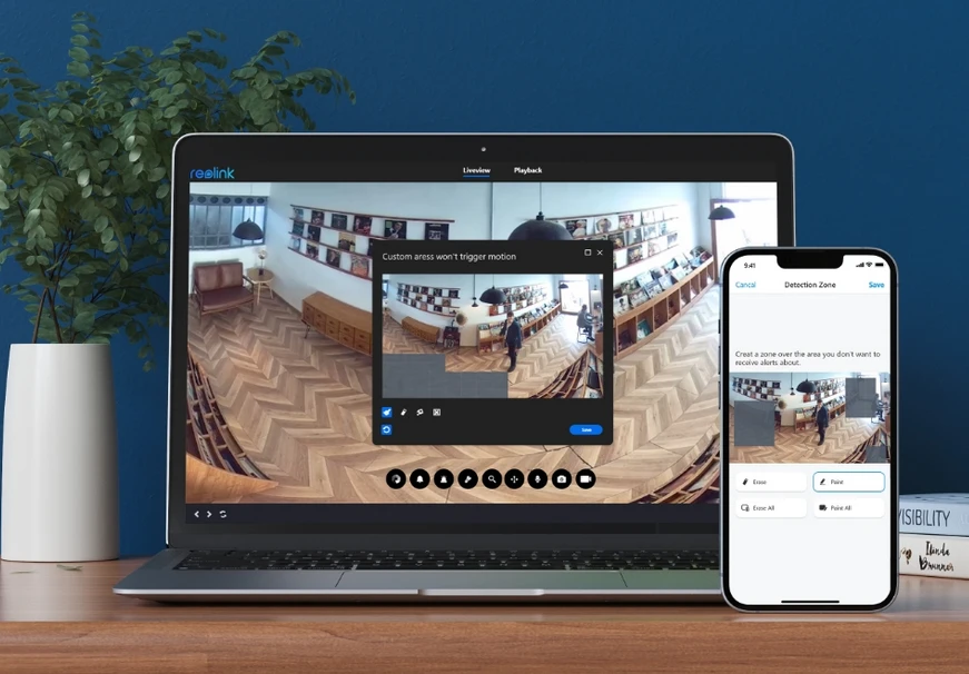 Išmanioji 360° panoraminė vidaus žuvies akies kamera Reolink Fisheye W520, 6 MP,  microSD, Wi-Fi aprašymas - Prekės nuotrauka