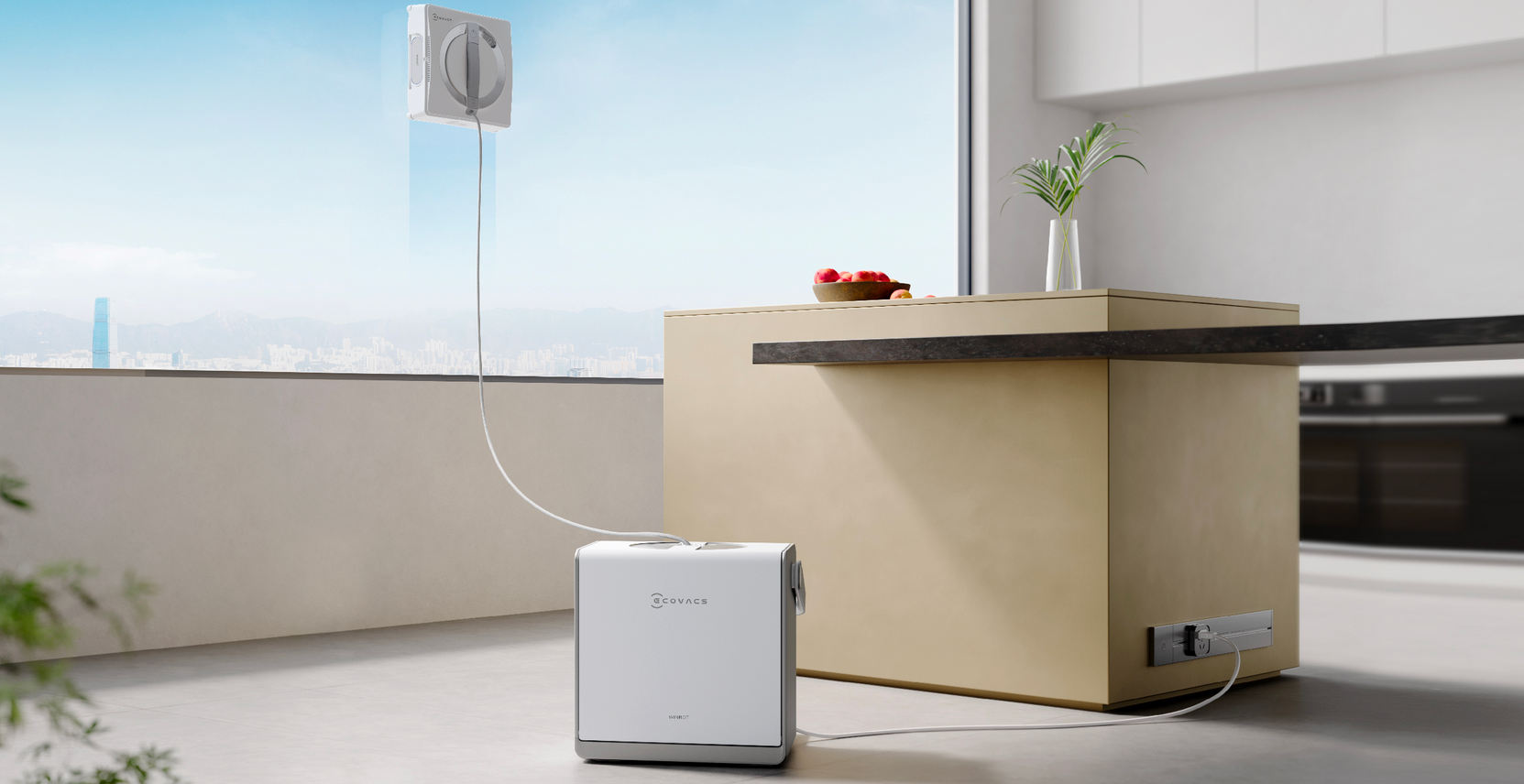 Langų valymo robotas Ecovacs Winbot W2 PRO, Baltas aprašymas - Prekės nuotrauka