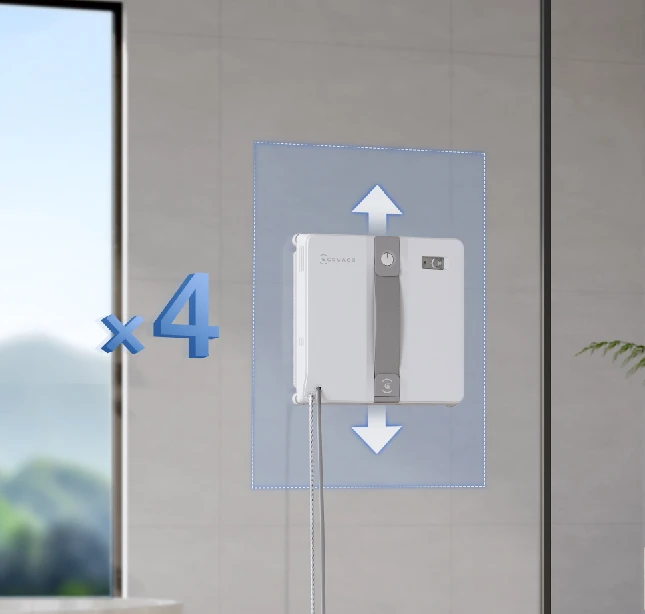Langų valymo robotas Ecovacs WINBOT Mini, Pilkas aprašymas - Prekės nuotrauka