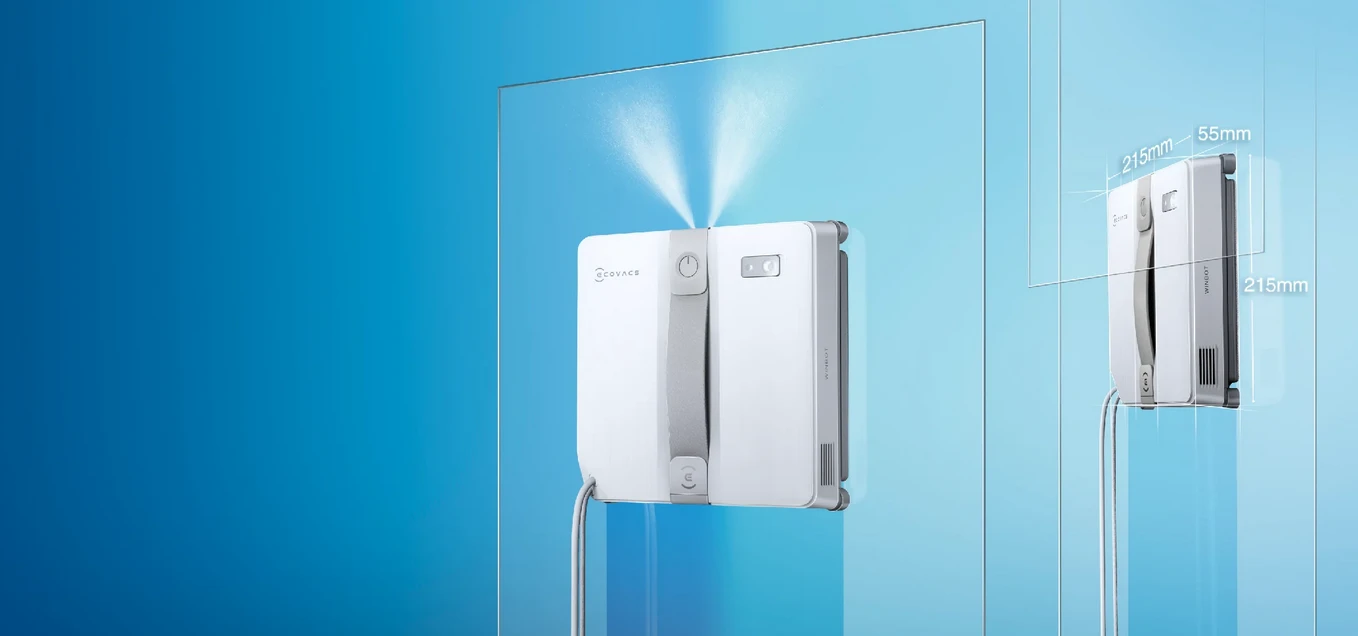 Langų valymo robotas Ecovacs WINBOT Mini, Pilkas aprašymas - Prekės nuotrauka