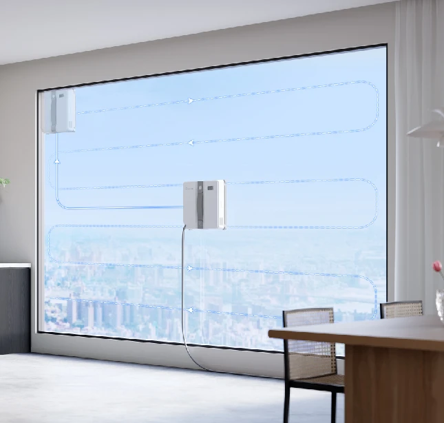 Langų valymo robotas Ecovacs WINBOT Mini, Pilkas aprašymas - Prekės nuotrauka